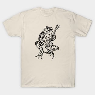 SEEMBO Frog Playing Guitar Guitarist Musician Music Fun Band T-Shirt